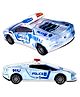 Kids Mandi Police Car Toy with Flashing Lights & Siren Sounds Effects, Realistic Emergency Vehicle for Kids, Light Up Friction Push n Go Motor Car for Birthday Other Occasion Gift