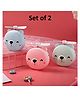 Asera Cartoon Portable USB LED Lights with Makeup Mirror/Cute Cosmetic Mirror and Fan (Set of 2)