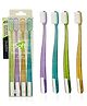 FunBlast Soft Bristles Manual Tooth Brush Set for Kids & Adults  Pack of 4 Multicolor