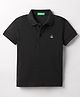 UCB Knit Half Sleeves Solid Color Polo T-Shirt - Charcoal Grey