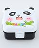Kids Section Lunch Box with Spoon & Sauce Container - 1590 ml + 70 ml - White + Black| Cute Printed Lunch Box for School & Travel for Boys & Girls