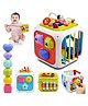 FUNVERSE Montessori Toys 7 in 1 Baby Sensory Toy for Kids Educational Learning Shape Sorter Activity Stacking Toys Baby Shape Sorting Interactive Toy Fine Motor Skill Developmental,Multicolor