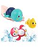 FUNVERSE Cute Swimming Baby Water Turtle Bath Toys for Toddlers | Set of 3 | Turtle Toy | 1-3, Floating Wind Up Toys for 1 2 3 4 5 Year Old Boy Girl, New Born Baby Bathtub Water Toys - 3pcs