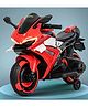 BAYBEE Baby Battery Operated Bike for Kids with Foot Accelerator & Music | Rechargeable Ride on Toy Bike with Training Wheels & LED Light | Baby Electric Bike for Kids (Red)