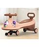 BAYBEE Astro Baby Swing Car for Kids | Push Ride on Baby Car with 360 Steering, LED Lights, Music & Backrest | Twister Rideons Toy Kids Cars | Magic Cars for Kids (Dark Pink)
