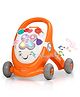 BAYBEE Oleo Baby Activity Walker for Kids, Baby Walker for Toddlers with Music, LED Light, Rotating Gears & Easy Girp Push Handle Orange)