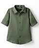 Ruff Cotton Woven Solid Colour Full Sleeves Shirt With Olive Green