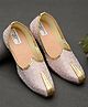 Little Palz Paisley Foil Embroidered Mojaris - Pink