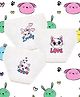 NUSYL Cotton Pack Of 3 Cute Animals & Hearts Printed Panties - White