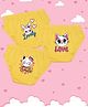 NUSYL Cotton Pack Of 3 Bunny & Kitty Printed Panties - Yellow