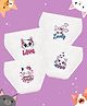 NUSYL Cotton Pack Of 4 Cat & Bunny Printed Panties - White