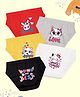 NUSYL Cotton Pack Of 5 Cat Printed Panties - Red Grey Yellow White & Black
