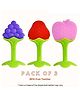 numum Baby Teething Silicone BPA Free Natural Organic Freezer Safe Teethers for Newborn Infant, Soft & Textured - Babies Shower Gift (Pack of 3) Multicolor (Color and design may vary)