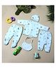 numum Baby Winter Suit Set 5 Pieces For New Borns(Blue) (Color and design may vary)