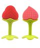 Numum Silicone Peach & Strawberry Shape Teether Pack of 2 - Multicolour (Color and design may vary)