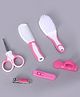 numum Set of 6 Cute Plastic Portable Baby Care Kit Nursery Kids Healthcare and Grooming Set Manicure and Pedicure Accessories for New Born Babies - Pink ( color and design may vary)