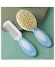 Numum Newborn Baby Hair Comb & Soft Brush Set Grooming Hair Care for Babies & Infants - Blue (Color and design may vary)