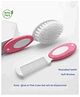 Numum Newborn Baby Hair Comb & Soft Brush Set Grooming Hair Care for Babies & Infants - Pink (Color and design may vary)