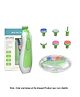 Numum Baby Nail Trimmer Electric Safe Baby Nail Clippers Manicure Set Trim Polish Grooming kit - Green/Blue (color and design may vary)