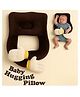 Numum Baby Hugging Pillow For Head Shaping|Neck Support New Born Baby Infant Soft,Plush Pillow - Brown (Color And Design May Vary)