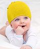 Babymoon Cotton Solid Stretchable Cap - Yellow