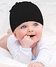 Babymoon Cotton Solid Stretchable Cap - Black