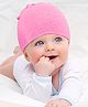 Babymoon Cotton Solid Stretchable Cap - Pink