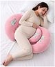 Numum Maternity Pillow | Pregnancuy Pillow | Dual Pregnancy Wedge Pillows | Wedge Pillow for Back & Belly Support - Pink pregnancy pillow