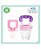 The Cheeky Kidzz Baby Ultra Light Soft Silicone Nipple Pacifier With Vegetable Fruit Feeder Nibbler Sucker BPA-Free Teether Soother for Babies (PINK))