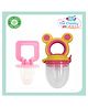The Cheeky Kidzz Baby Ultra Light Soft Silicone Nipple Pacifier With Cute Design Food Feeder Nibbler BPA-Free Soother Teether (PINK)