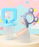 The Cheeky Kidzz Baby Ultra Light Soft Silicone Nipple Pacifier With Cute Design Food Feeder Soother Nibbler BPA-Free Teether (BLUE)