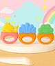 The Cheeky Kidzz Pack of 3 Baby Soft Silicone Teethers Hygienic Silicone Colorful Chew Teething Pain Relief BPA Free 6 to 12 Months (MULTI)