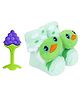 The Cheeky Kidzz Baby Soft Silicone Fruit Learning Teething Teether BPA Free With 1 Pair Soft Cotton Anti-Slip Newborns Socks 0 to 6 Months (GREEN)