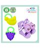 The Cheeky Kidzz Newborn 2 Baby Fruit Soft Silicone Teethers BPA Free With Soft Cotton Anti-Slip Newborns Socks (MULITI-COLOURS)