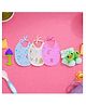 The Cheeky Kidzz Baby 1 Fruit Silicone Teether And 3 Feeding Bibs With 1 Pair Soft Cotton Anti-Slip Newborns Socks  (ASSORTED COLOURS)