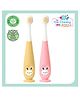 The Cheeky Kidzz Pack of 2 Baby Soft Bristles Suction Cup Base Bunny Design Teeth Manual Toothbrush BPA Free For Kids (1 To 10 Years) (MIX)