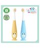 The Cheeky Kidzz Pack of 2 Baby Soft Bristles Suction Cup Base Bunny Design Teeth Manual Toothbrush BPA Free For Kids (1 To 10 Years) (MULTI)