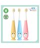 The Cheeky Kidzz Pack of 3 Baby Soft Bristles Suction Cup Base Bunny Design Teeth Manual Toothbrush BPA Free For Kids (1 To 10 Years) (MULTI)