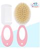 The Cheeky Kidzz Baby Grooming Essential Soft Bristles Hair Comb and Rounded Tips Brush For Sensitive Skin Hair First Shower Gift Newborn Set (PINK)