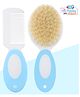 The Cheeky Kidzz Baby Grooming Essential Soft Bristles Hair Comb and Rounded Tips Brush For Sensitive Skin Hair First Shower Gift Newborn Set (BLUE)