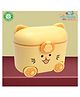 The Cheeky Kidzz Baby Milk Powder Cereal Formula Dispenser Scoop Cute Cat Face Print Box | Multifunctional Snack Meal Box Storage Container First Feed Box (YELLOW)