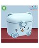 The Cheeky Kidzz Baby Milk Powder Cereal Formula Dispenser Scoop Cute Cat Face Print Box | Multifunctional Snack Meal Box Storage Container First Feed Box (BLUE)