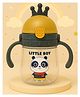 The Cheeky Kidzz Baby Feeding Unbreakable 300ml Straw Sipper Cartoon Print Water Milk Liquids Strap Feeder Bottle BPA Free For Kids 4 Months+ (YELLOW)