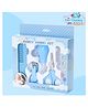 The Cheeky Kidzz Baby 5-In-1 Grooming Pedicure Manicure Kit Includes Scissors, Nose  Aspirator, Hair Comb, Bristle Finger Tooth bursh BPA Free (BLUE)