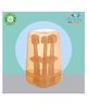 The Cheeky Kidzz Baby Toothbrush 3 In 1 BPA Free Silicone Toothbrush Set Includes U-Shape Tooth Scrubber, Tongue Cleaner & Front Massager Case(ORANGE)