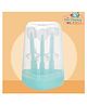 The Cheeky Kidzz Baby Toothbrush 3 In 1 BPA Free Silicone Toothbrush Set Includes U-Shape Tooth Scrubber, Tongue Cleaner & Front Massager Case(BLUE)