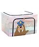 House of Quirk Foldable Storage Box, Large Capacity Clothing Storage Box with Steel Frame Support