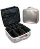 House of Quirk Makeup Cosmetic Storage Case with Adjustable Compartment (Shimmer Silver)