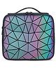 House of Quirk Triangular Stripe Makeup Box/Cosmetic Storage Case With Adjustable Compartment - Multicolor