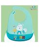 The Cheeky Kidzz Baby Silicone Bear Print Feeding Bib Waterproof Easy Stain Proof BPA Free Bib With Tray/Food Catcher 5 Months To 2 Years (SEA GREEN)